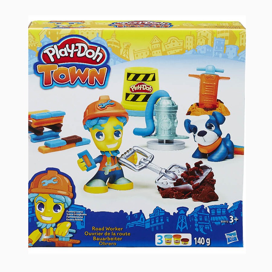 Play-Doh Town Figür Ve Arkadaşı Yol İşçisi