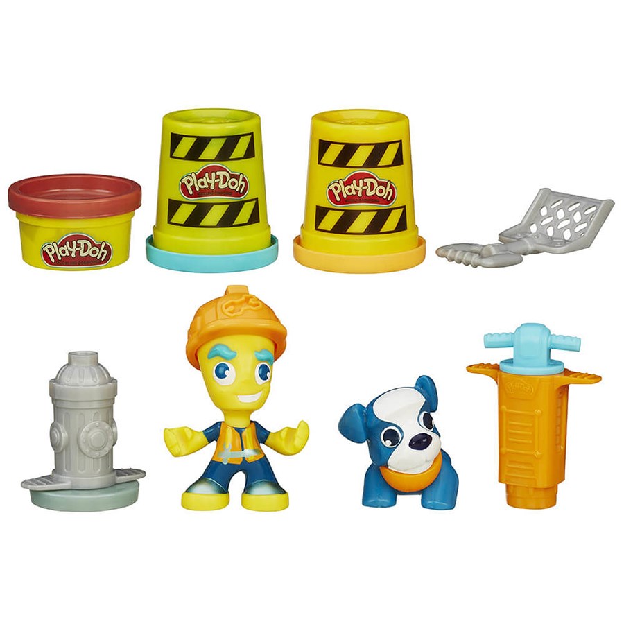 Play-Doh Town Figür Ve Arkadaşı Yol İşçisi