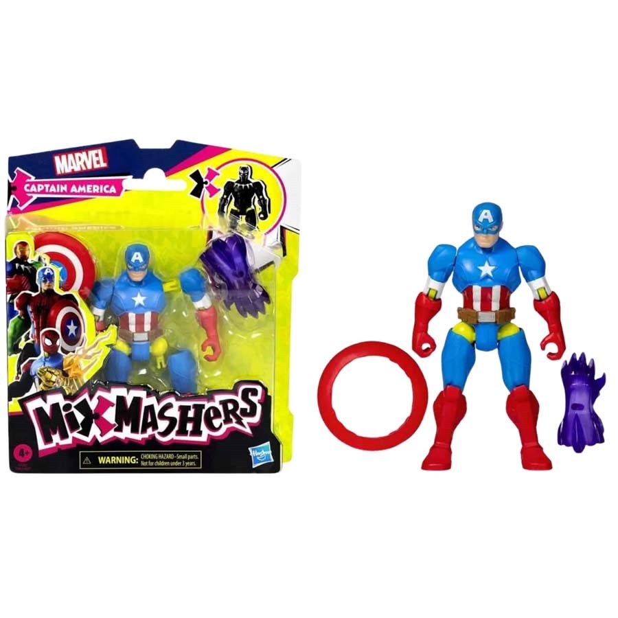Marvel Mixmashers Captain America Aksiyon Figür 
