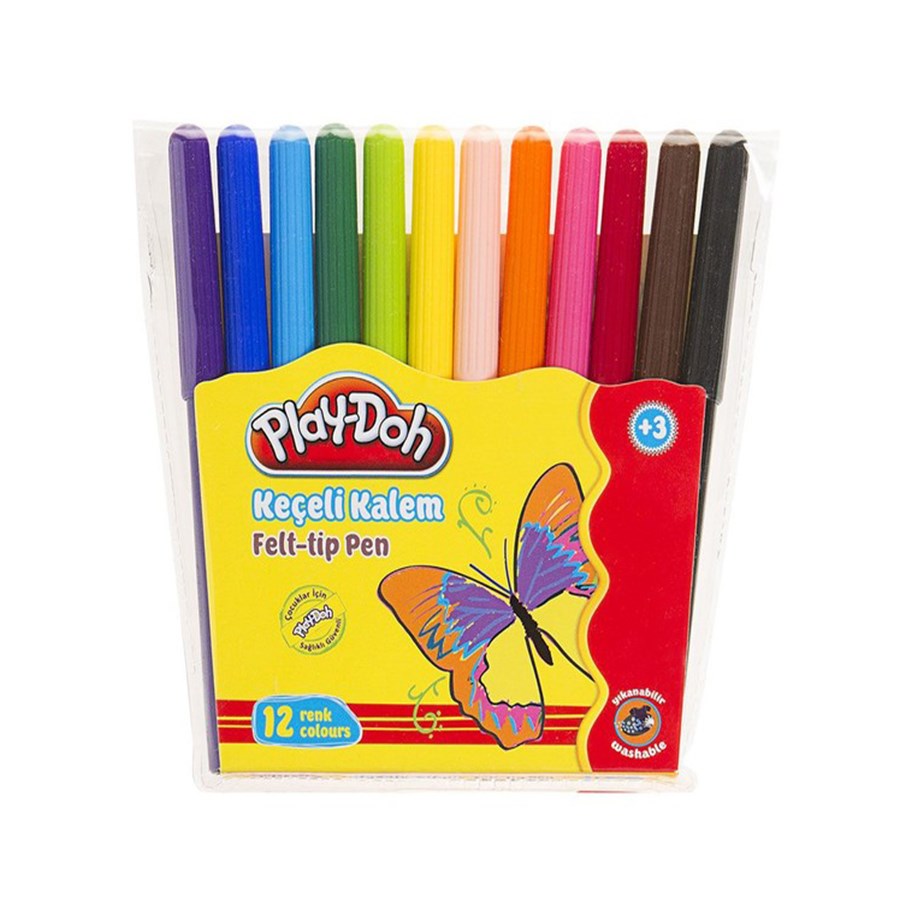 Play-Doh 12 Renk Keçeli Kalem 