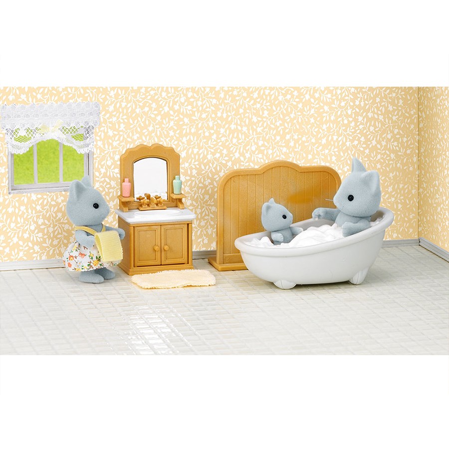 Sylvanian Families Anne Kedi ve Banyo Seti 