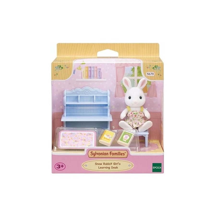 Sylvanian Families Kar Tavşan Kız-Çalışma Masası 