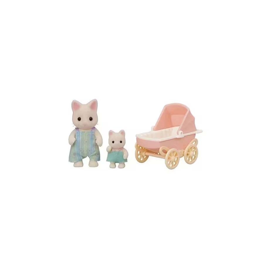Sylvanian Families Çiçekli Kedi Baba ve Bebek Taşı 