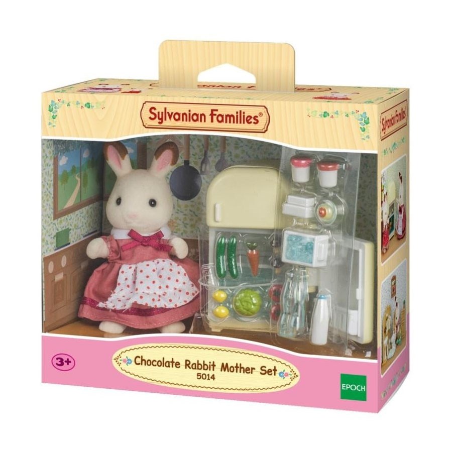 Sylvanian Çikolata Kulaklı Tavşan Anne ve Buzdolabı 