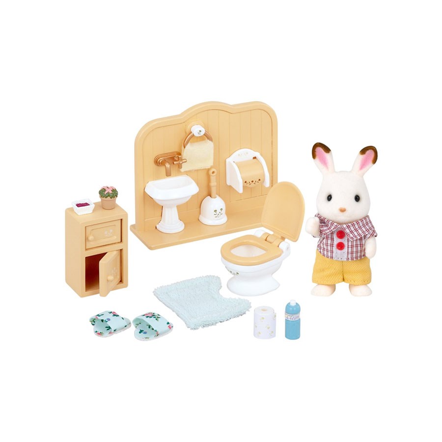 Sylvanian Families Çikolata Kulaklı Tavşan Tuvalet Seti 