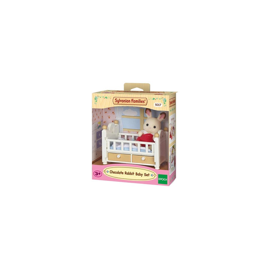 Sylvanian Families Çikolata Kulaklı Tavşan Bebek Ve Yatağı 