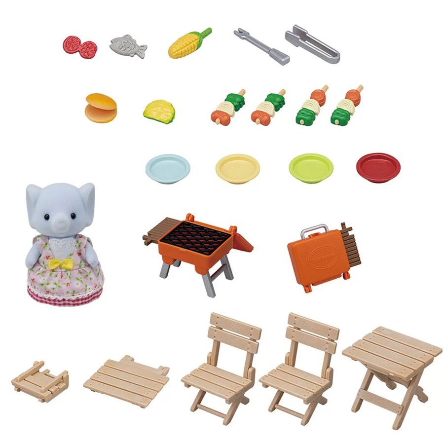 Sylvanian Families Barbekü Piknik Fil Kız 