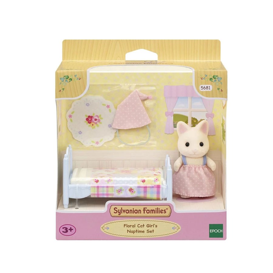 Sylvanian Families Çiçekli Kedi Kızın Uyku Seti 