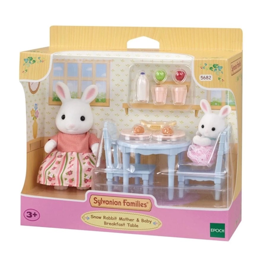 Sylvanian F.Kar Tavşanı Anne ve Bebek Kahvaltı Set 