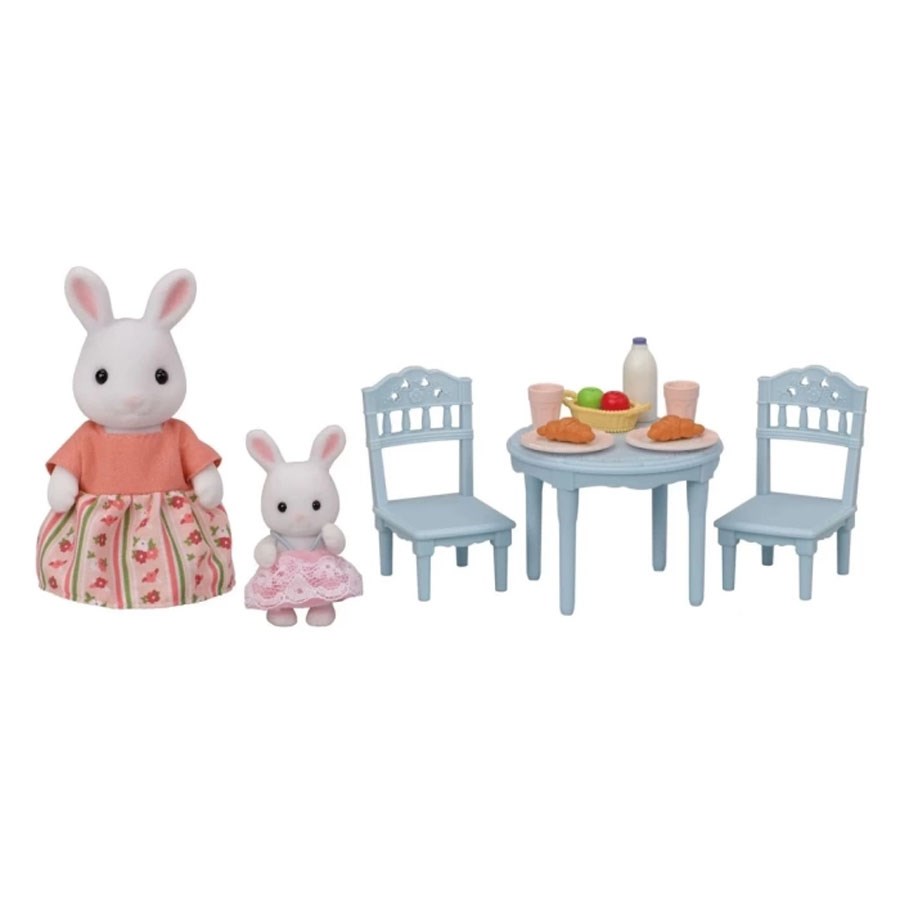 Sylvanian F.Kar Tavşanı Anne ve Bebek Kahvaltı Set 