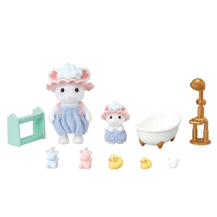Sylvanian Families Kardeşle Köpüklü Banyo Seti 