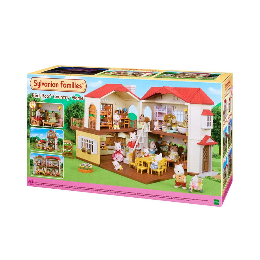 Sylvanian Families Kırmızı Çatılı Işıklı Şehir Evi 