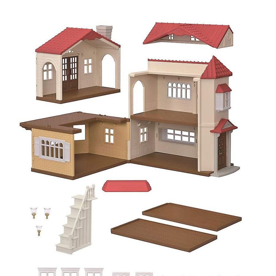 Sylvanian Families Kırmızı Çatılı Işıklı Şehir Evi 