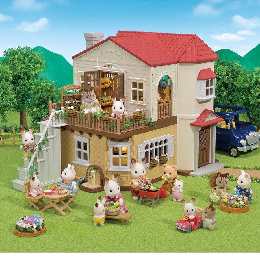 Sylvanian Families Kırmızı Çatılı Işıklı Şehir Evi 