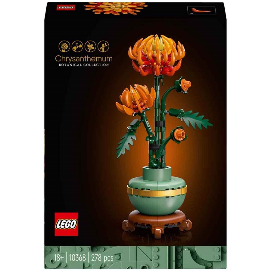 Lego Icons Krizantem Dekoratif Çiçek Yapım Seti 