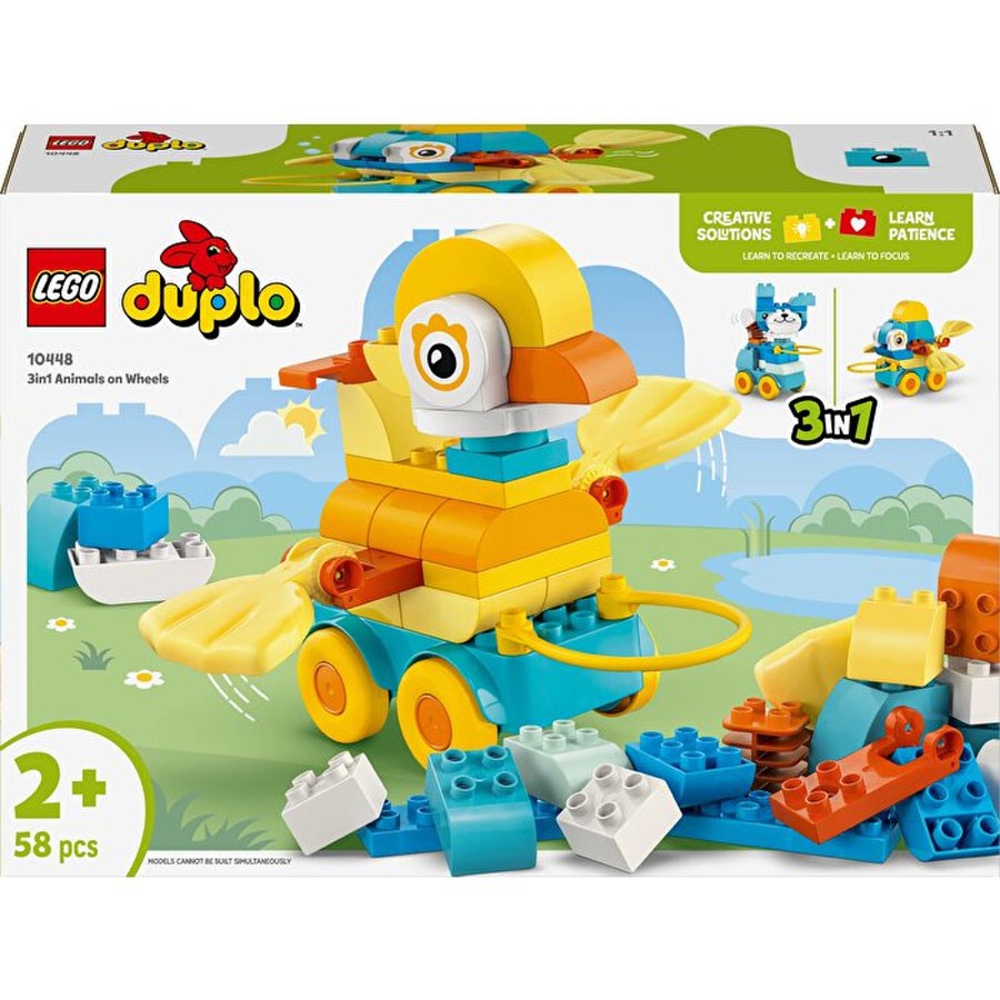 Lego Duplo 3`ü 1 Arada Tekerlekli Hayvanlar 