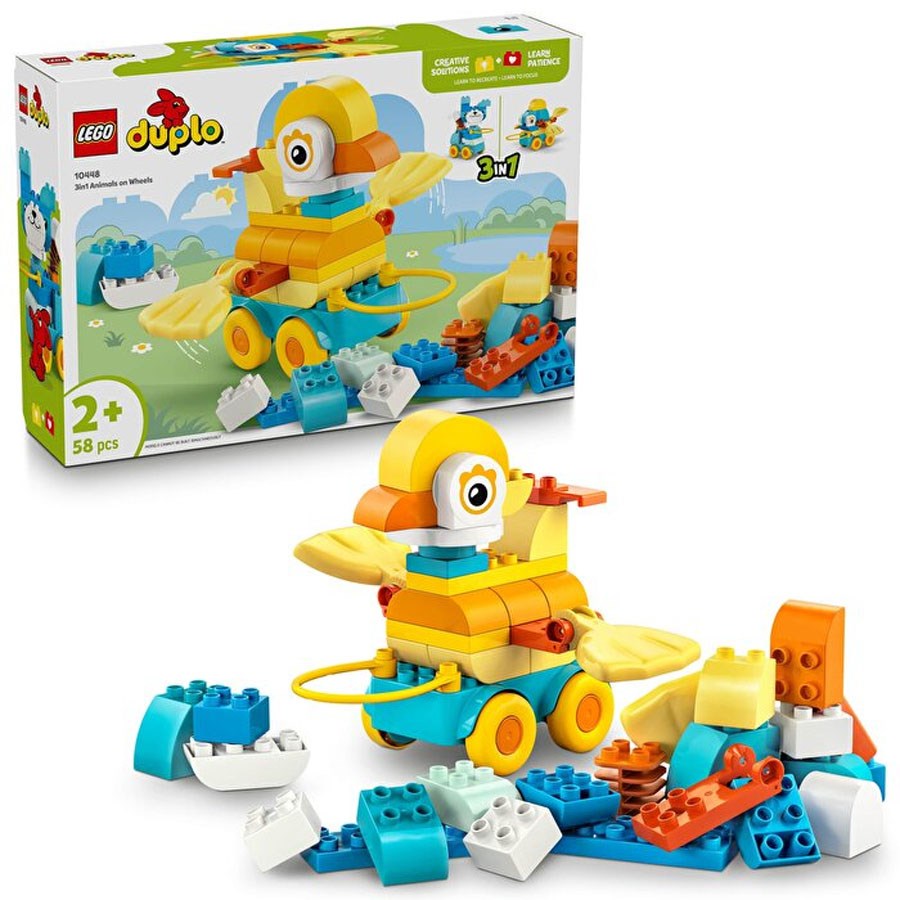 Lego Duplo 3`ü 1 Arada Tekerlekli Hayvanlar 