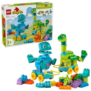 Lego Duplo 3`ü 1 Arada Tekerlekli Dinazorlar