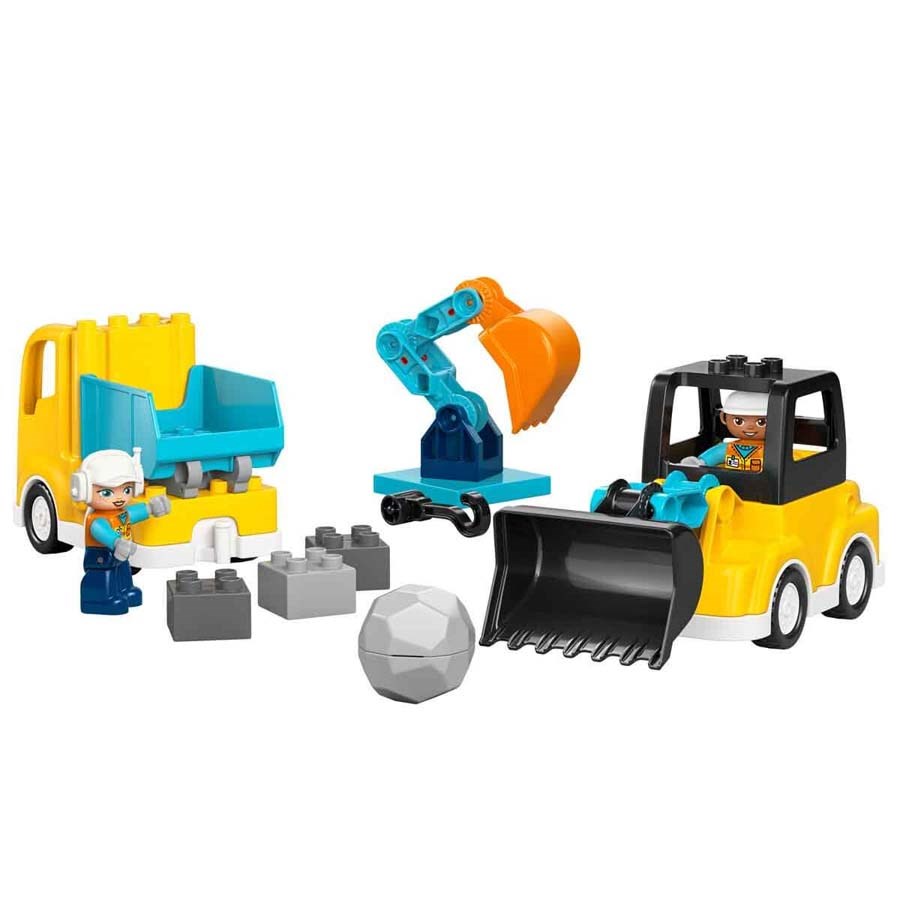 Lego Duplo Kasabası 3` Ü 1 Arada İnşaat Araçları 