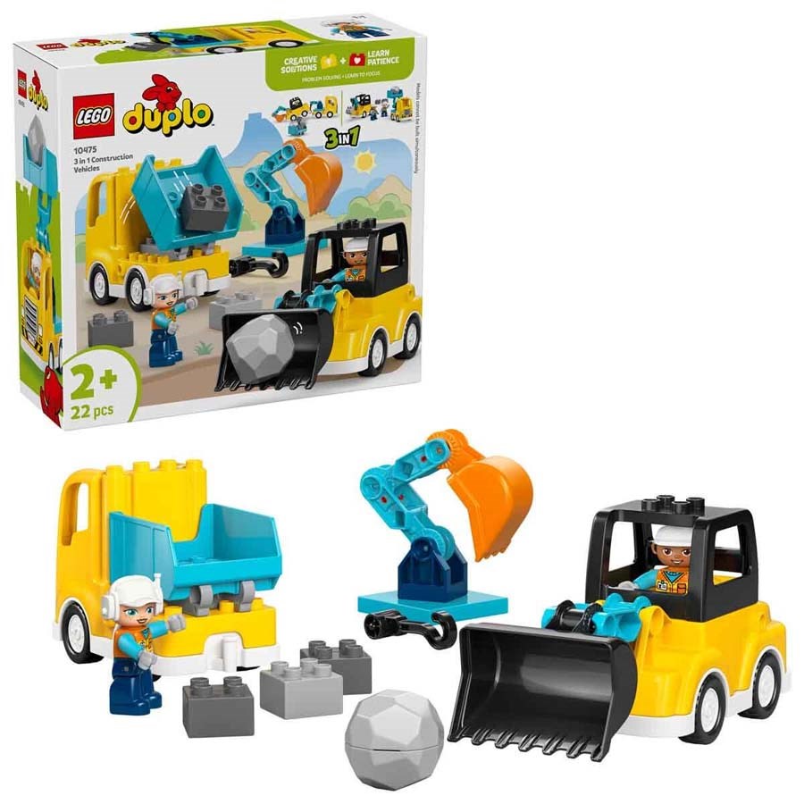 Lego Duplo Kasabası 3` Ü 1 Arada İnşaat Araçları