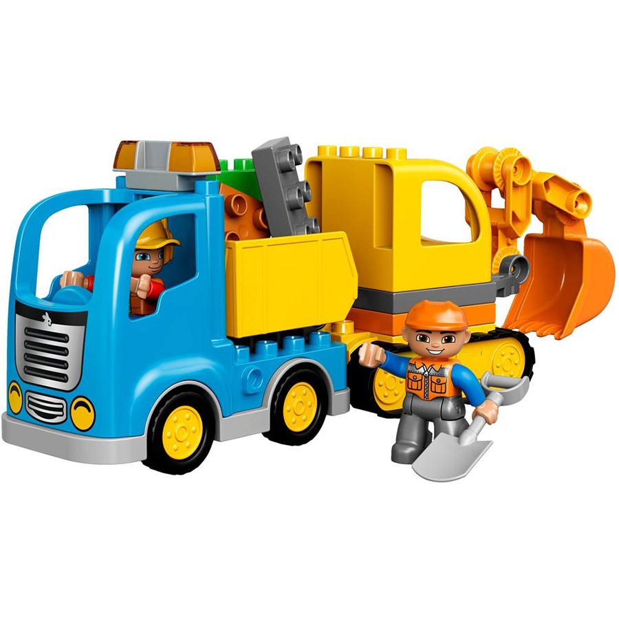 Lego Duplo Kamyon Ve Paletli Kazıcı 