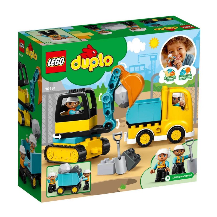 Lego Duplo İnşaat Kamyonu ve Paletli Kazıcı 10931 