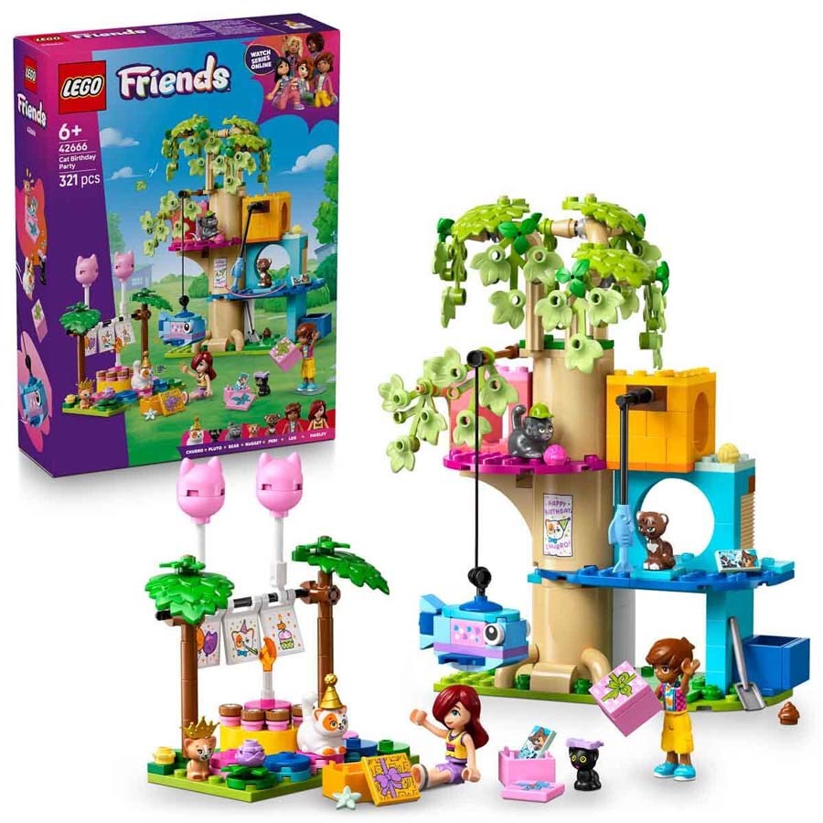Lego Friends Kedi Doğum Günü Partisi Ve Ağaç Ev 