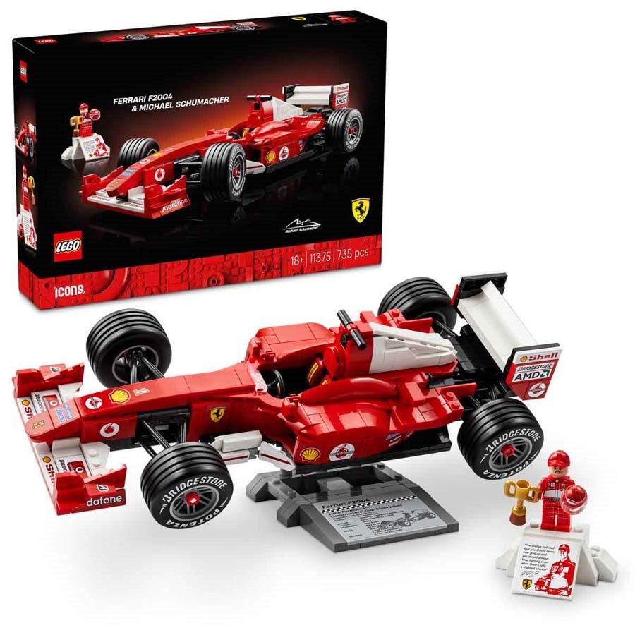 LEGO Icons Ferrari F2004 ve Michael Schumacher 