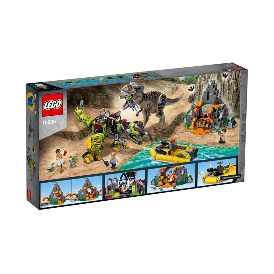 Lego Jurassic World T. Rex ile Dinozor Robotu Savaşı 75938 