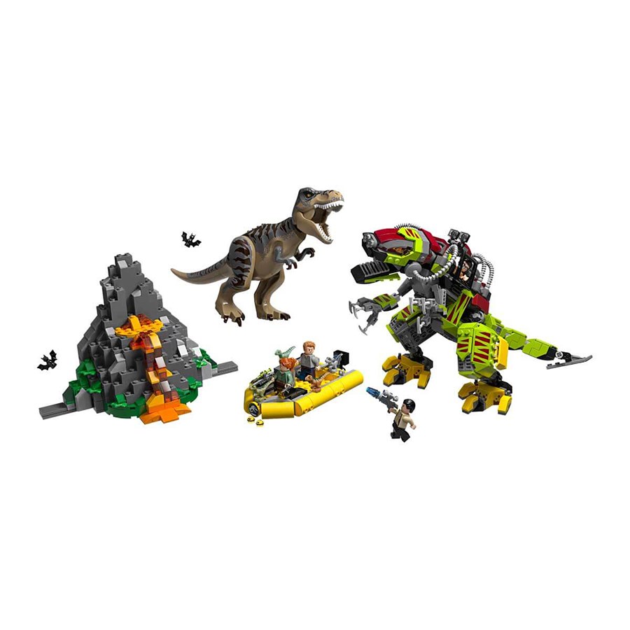 Lego Jurassic World T. Rex ile Dinozor Robotu Savaşı 75938 