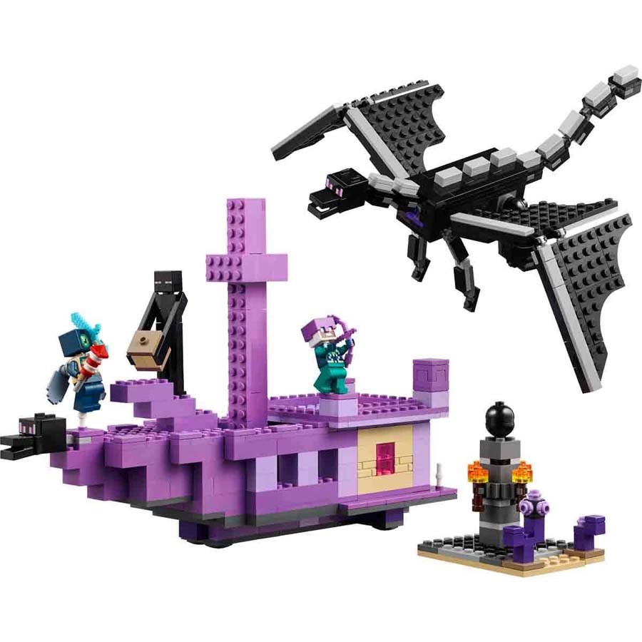 Lego Minecraft Ender Ejderhası ve End Gemisi 