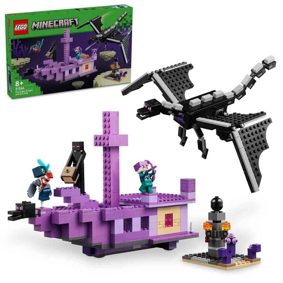 Lego Minecraft Ender Ejderhası ve End Gemisi 