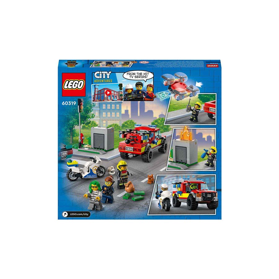 Lego City İtfaiye Kurtarma ve Polis Kovalama Kamyonu 