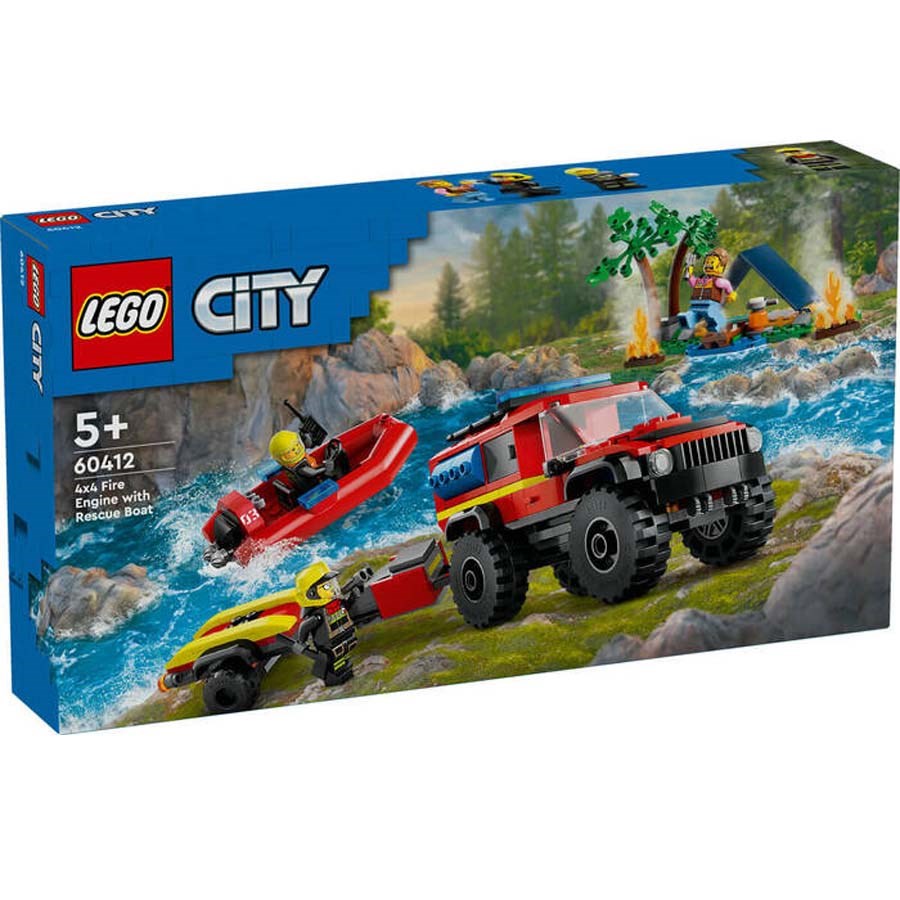 Lego City 4x4 Kurtarma Botlu İtfaiye Kamyonu 