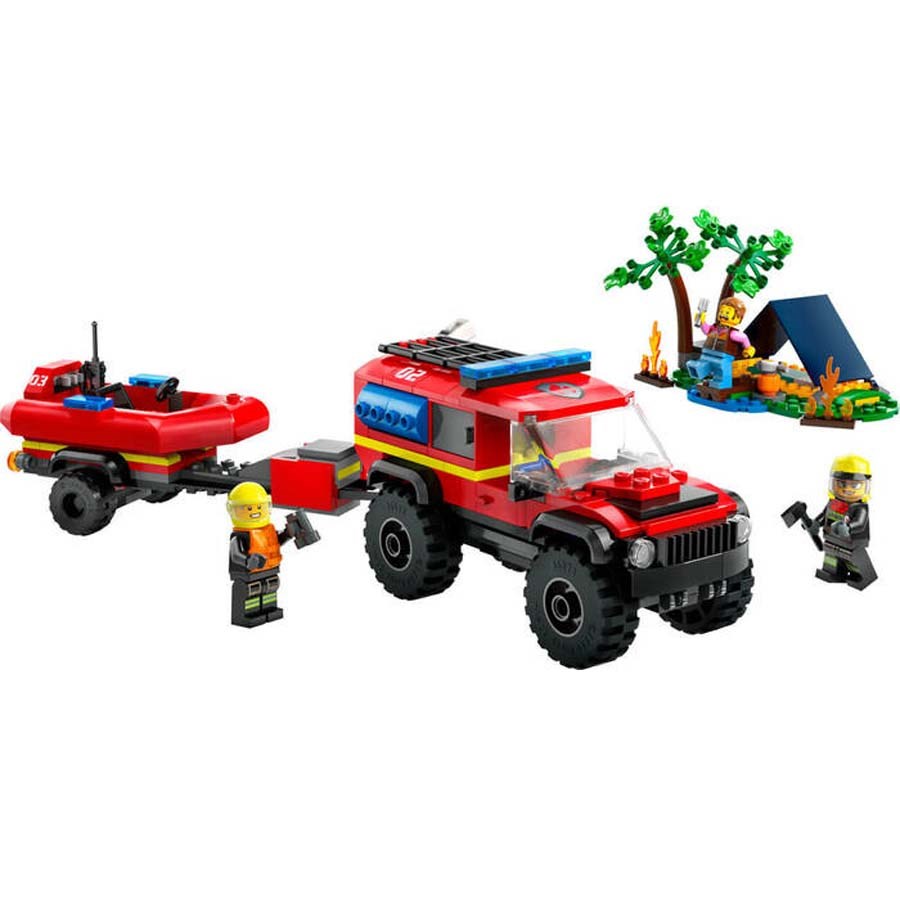 Lego City 4x4 Kurtarma Botlu İtfaiye Kamyonu 