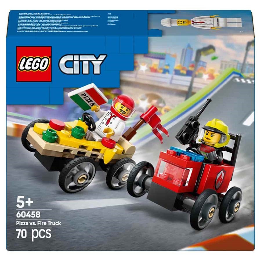 Lego City Pizza Arabası İtfaiye Kamyonuna Karşı 