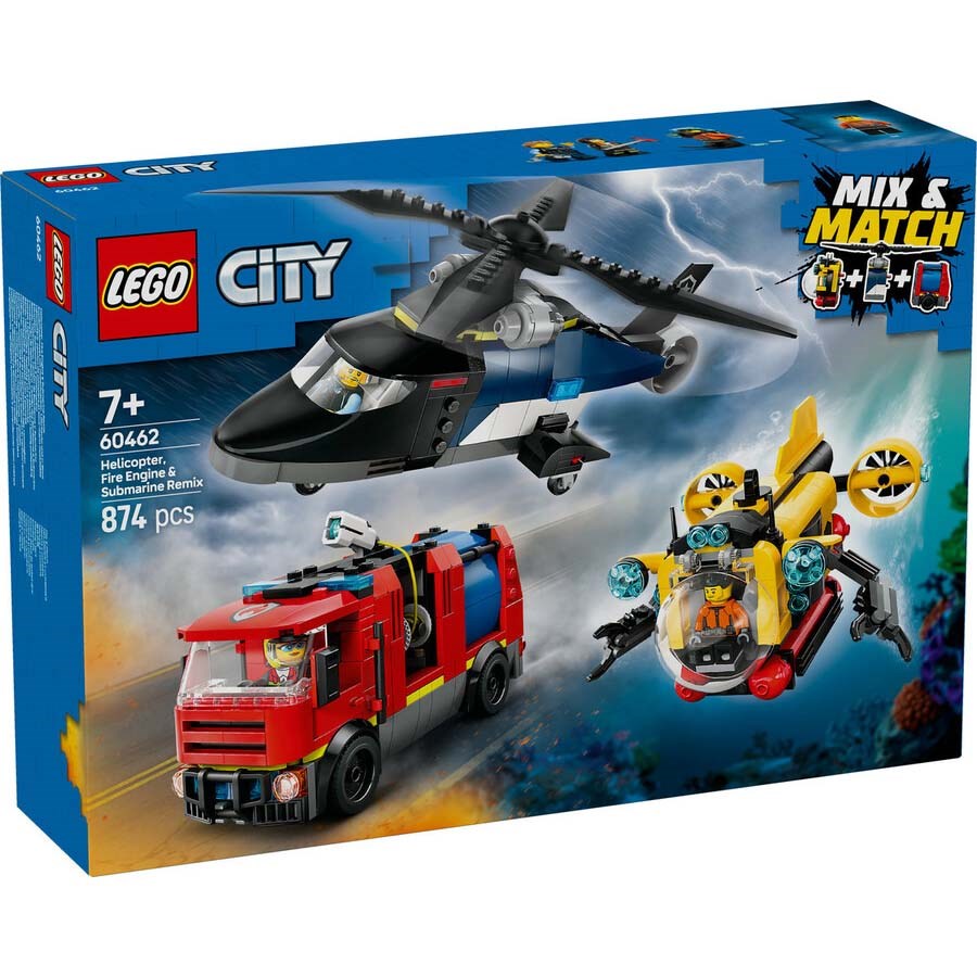 LEGO City Helikopter İtfaiye Kamyonu ve Denizaltı 