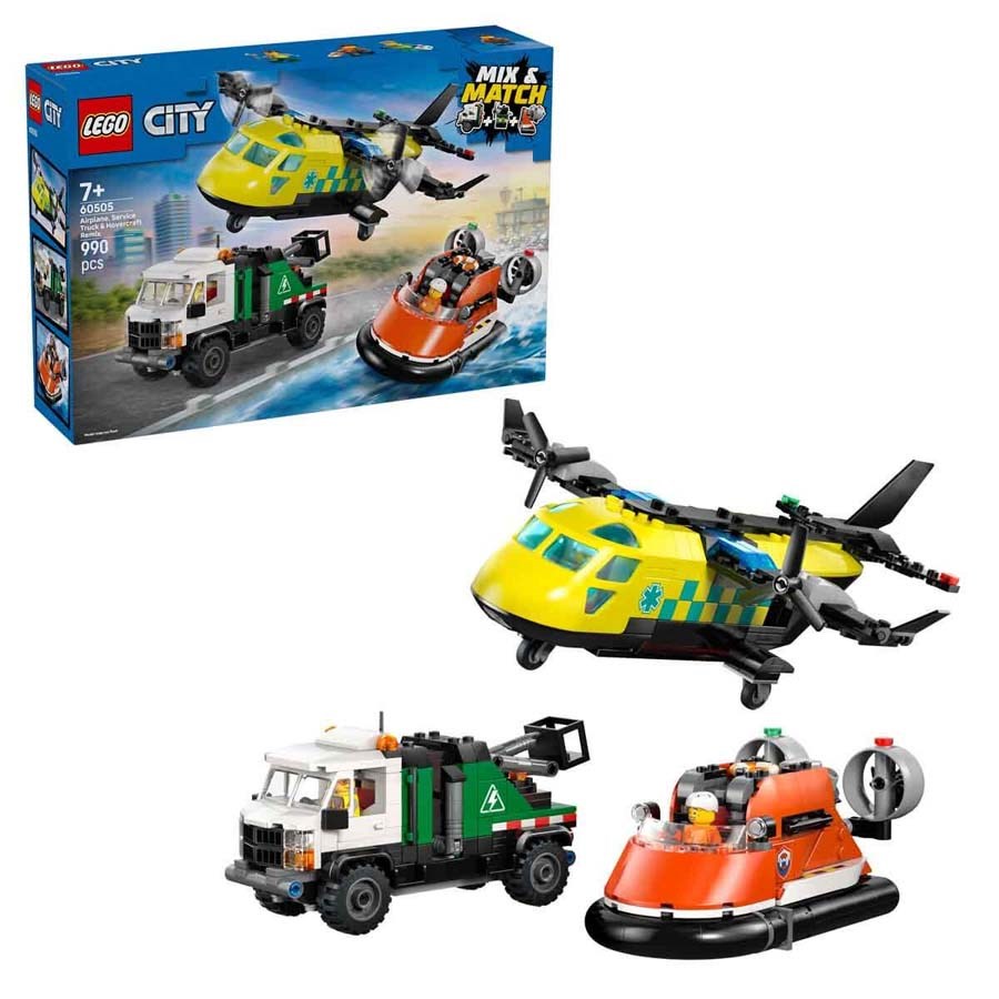 Lego City Uçak Servis Kamyonu Ve Helikopter Maceras 