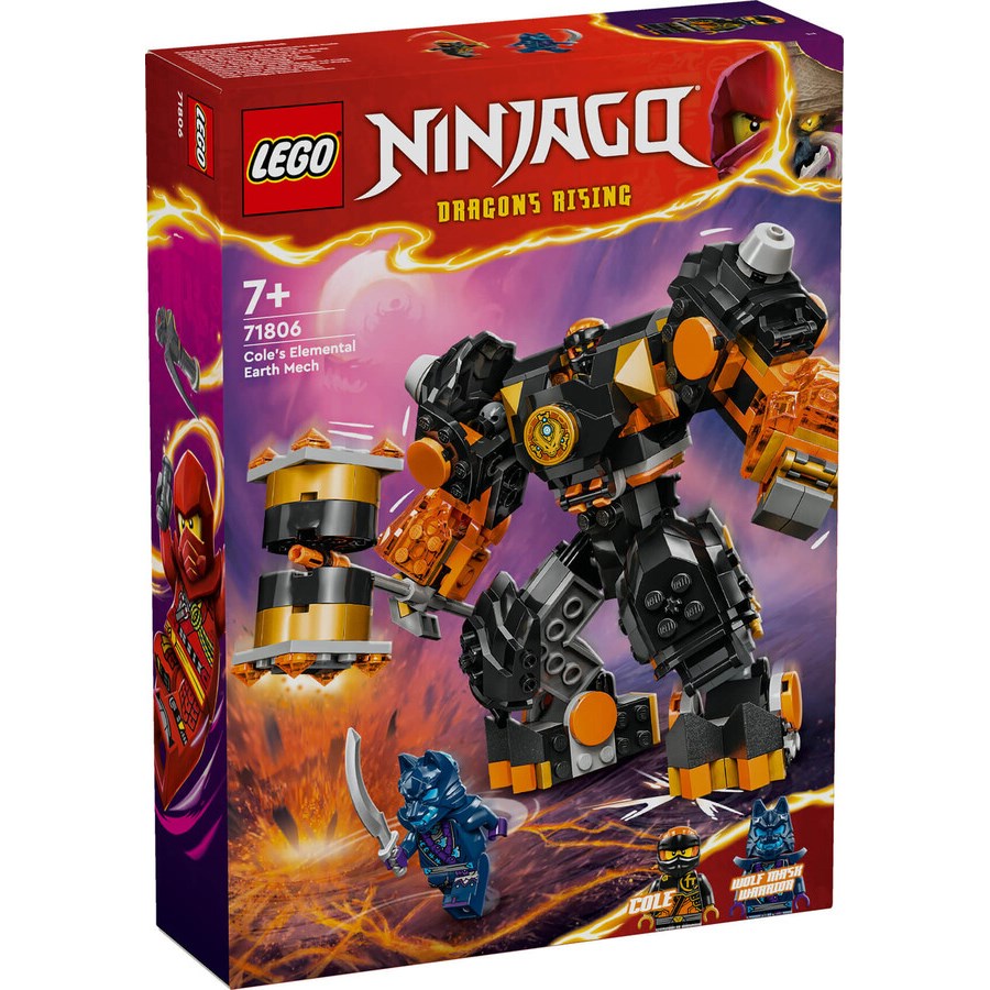 Lego Ninjago Cole un Toprak Elementi Robotu 