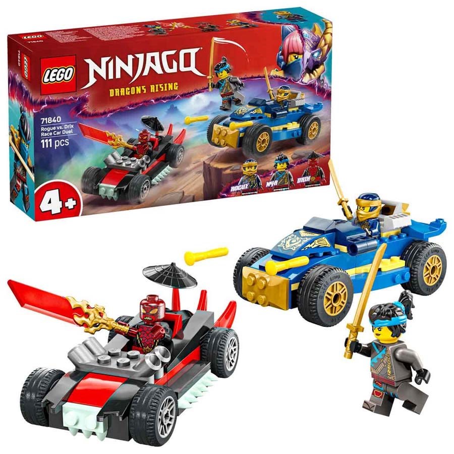 Lego Ninjago Rogue ile Drix Yarış Arabası Düellosu