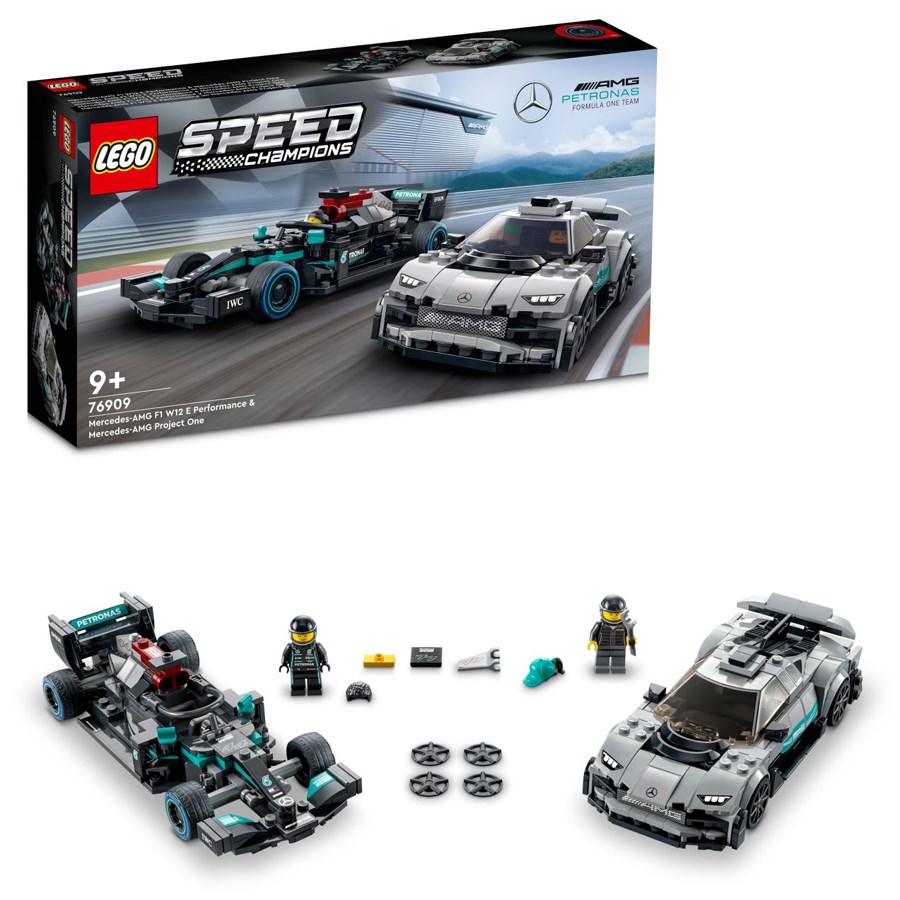 Lego Speed Champions Mercedes-AMG F1 W12 E Performance ve Mercedes-AMG Project One 