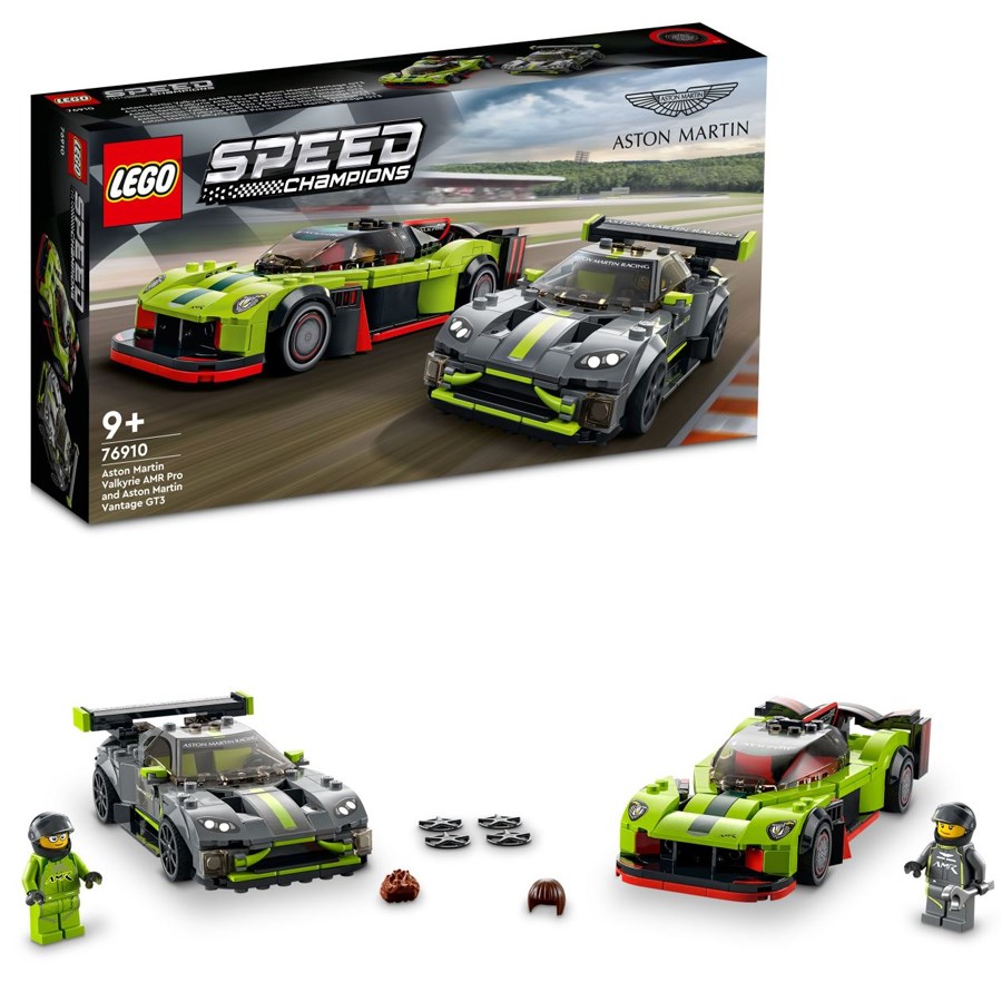Lego Speed Champions Aston Martin Valkyrie AMR Pro ve Aston Martin Vantage GT3 76910 