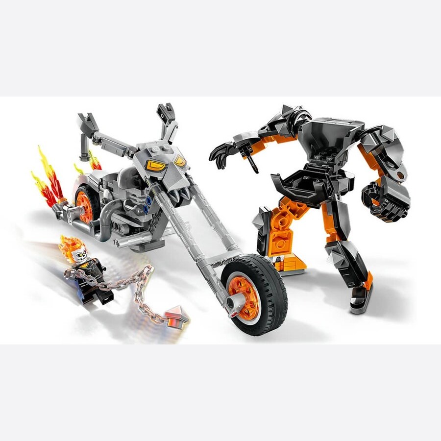 Lego Marvel Ghost Rider Robotu ve Motosikleti 