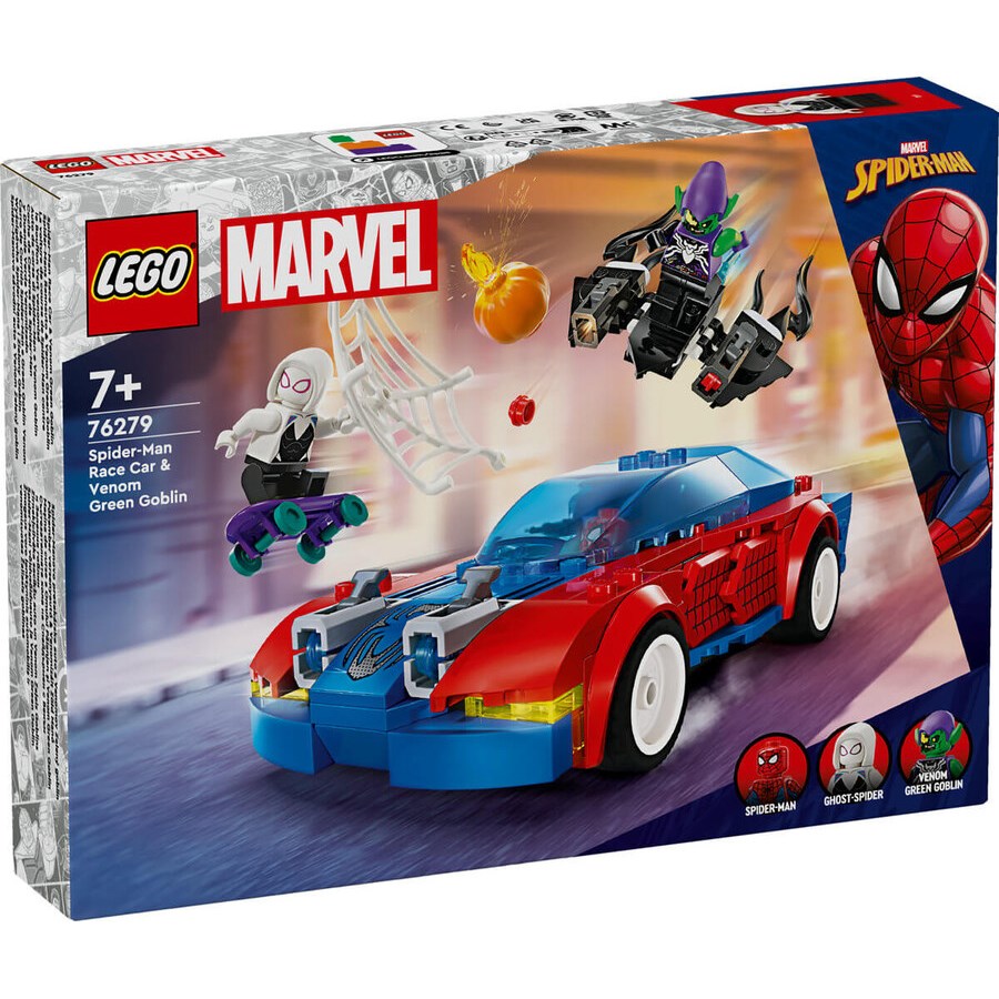 Lego Marvel Örümcek Adam Yarış Arabası ve Venom Gr 