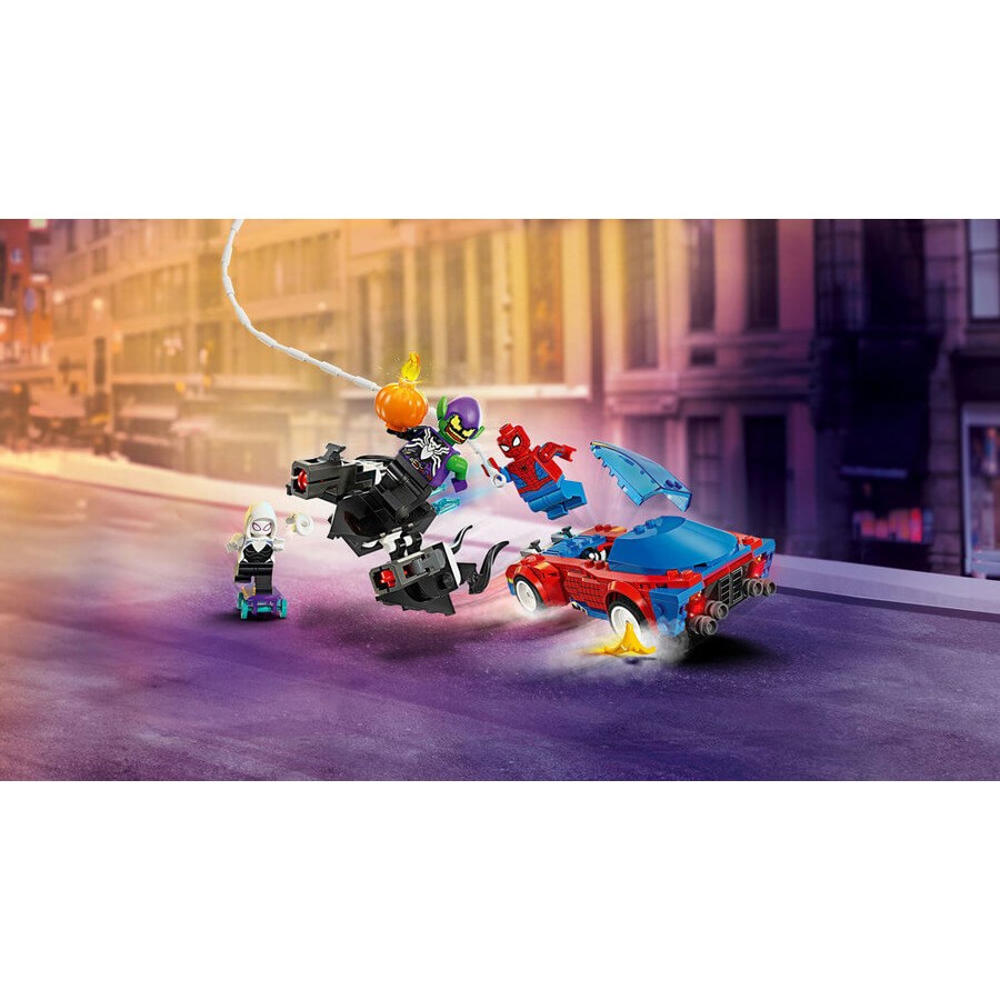 Lego Marvel Örümcek Adam Yarış Arabası ve Venom Gr 