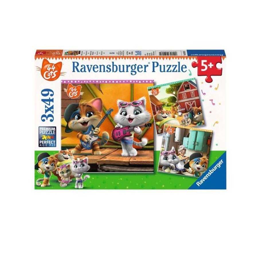 Ravensburger 44 Kedi 3x49 Parça Puzzle 