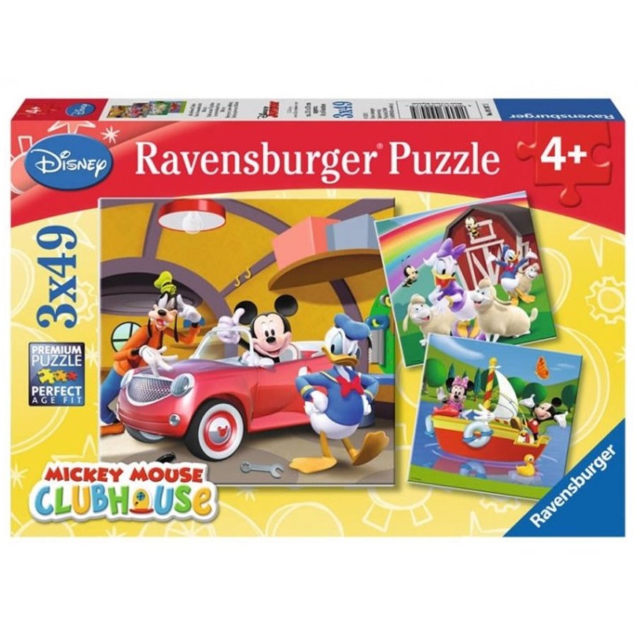 Ravensburger Mickey Club House Puzzle 3x49 Parça 