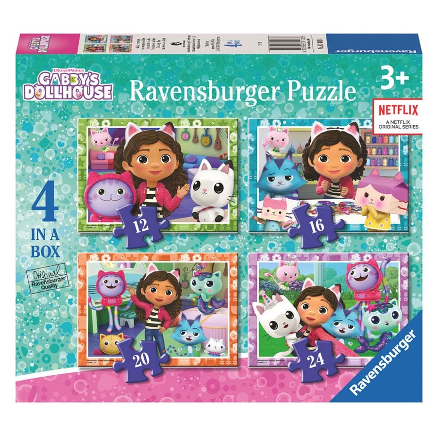 Gabbys Dollhouse 4 In 1 Puzzle 