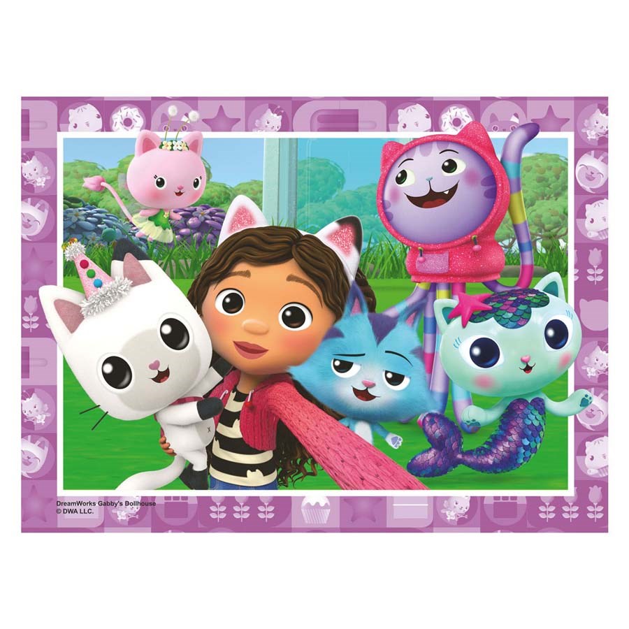 Gabbys Dollhouse 4 In 1 Puzzle 