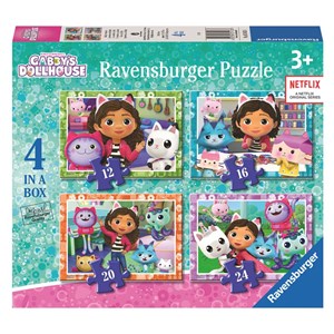 Gabbys Dollhouse 4 In 1 Puzzle